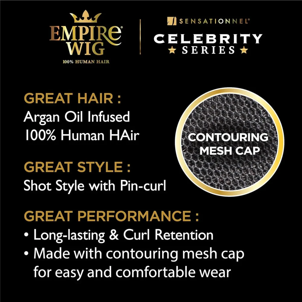 Sensationnel Empire Human Hair Wig Celebrity Series Cia - Luxurious Look, Soft Texture, Effortless Styling - Image 5