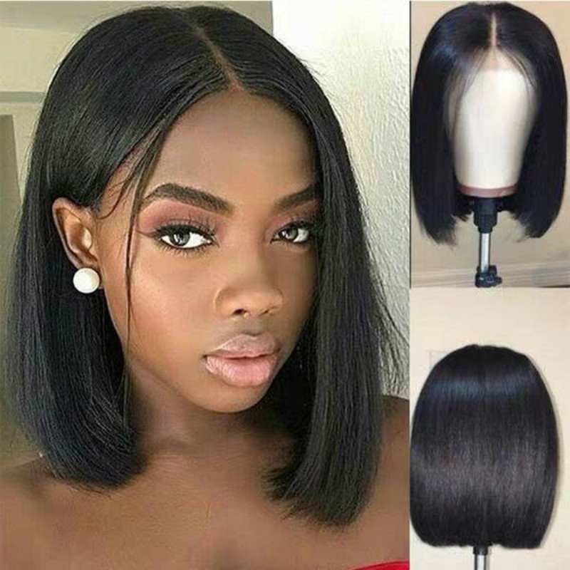 Blunt Ambition – Sleek HD Lace Bob Wig (Straight, Middle Part) Brazilian